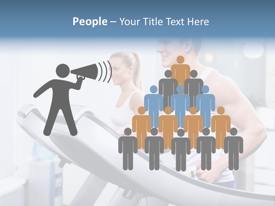 Smiling Male Walking PowerPoint Template