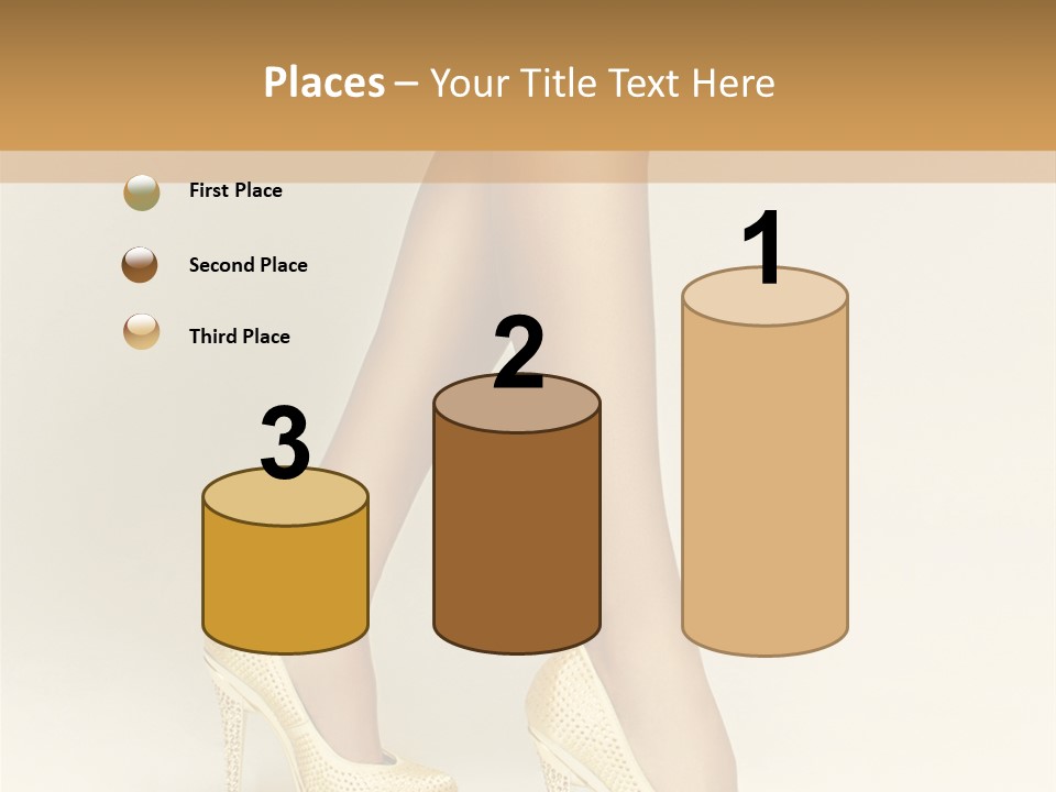 Walking Glamour Model PowerPoint Template