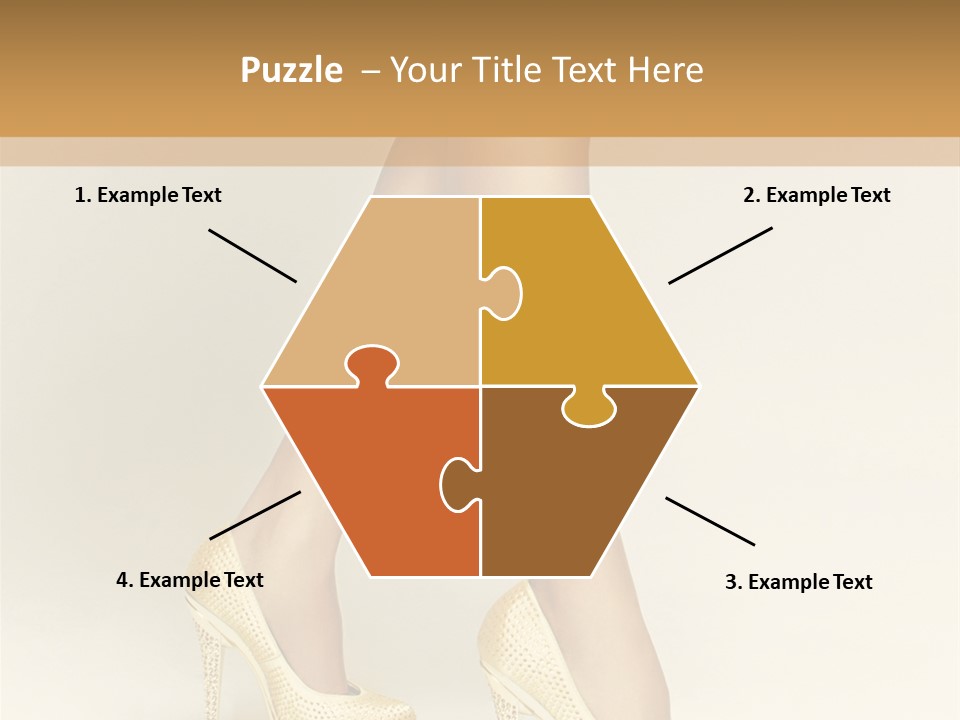 Walking Glamour Model PowerPoint Template