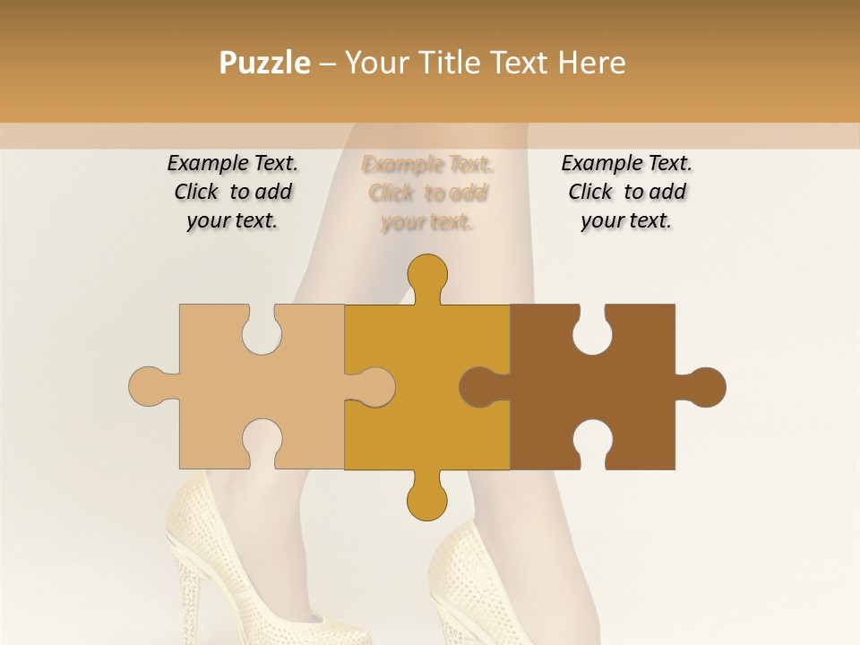 Walking Glamour Model PowerPoint Template