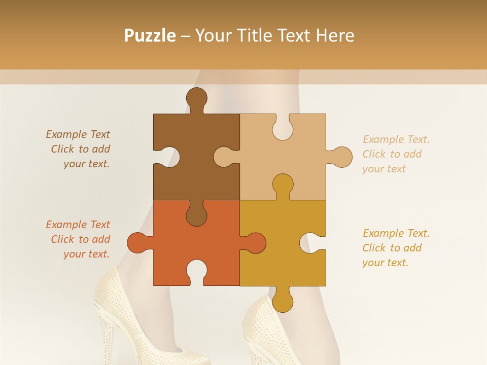 Walking Glamour Model PowerPoint Template