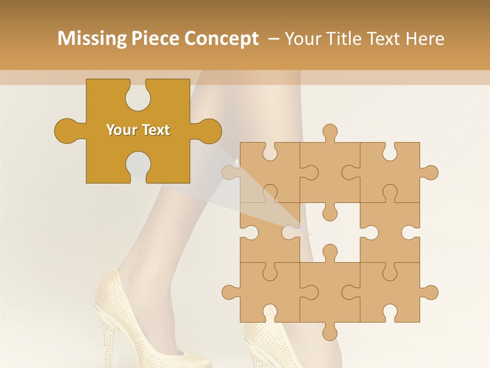 Walking Glamour Model PowerPoint Template