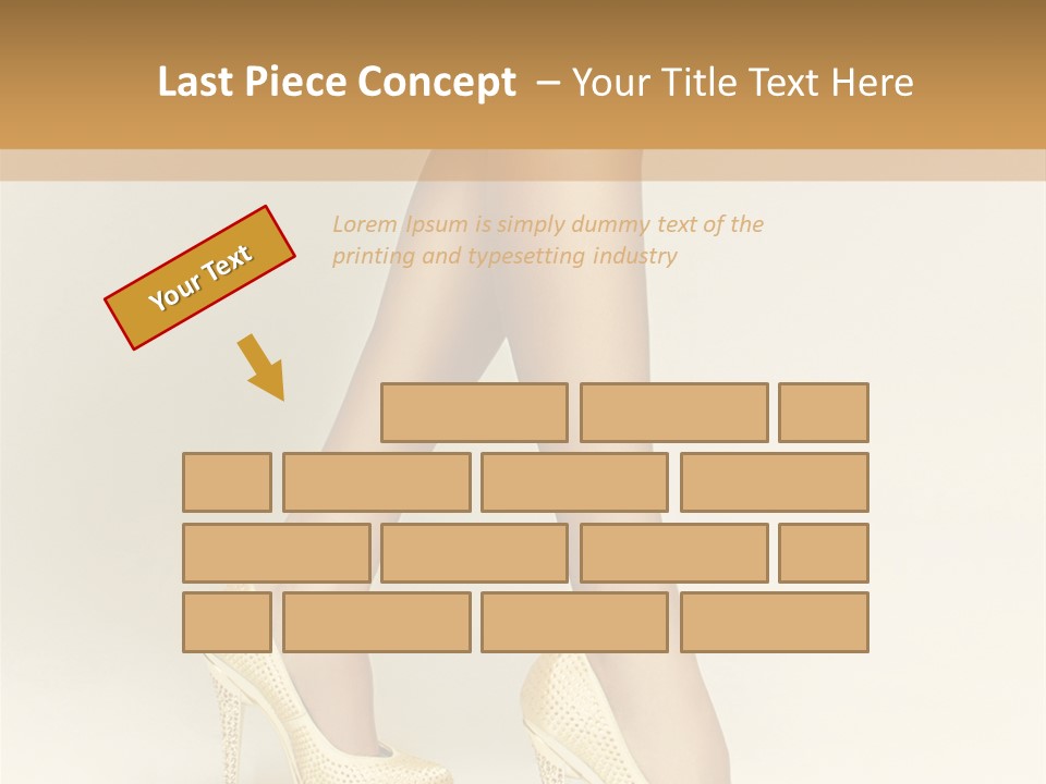 Walking Glamour Model PowerPoint Template