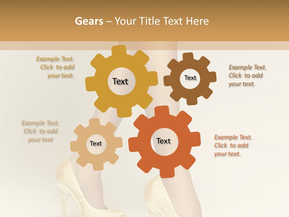 Walking Glamour Model PowerPoint Template