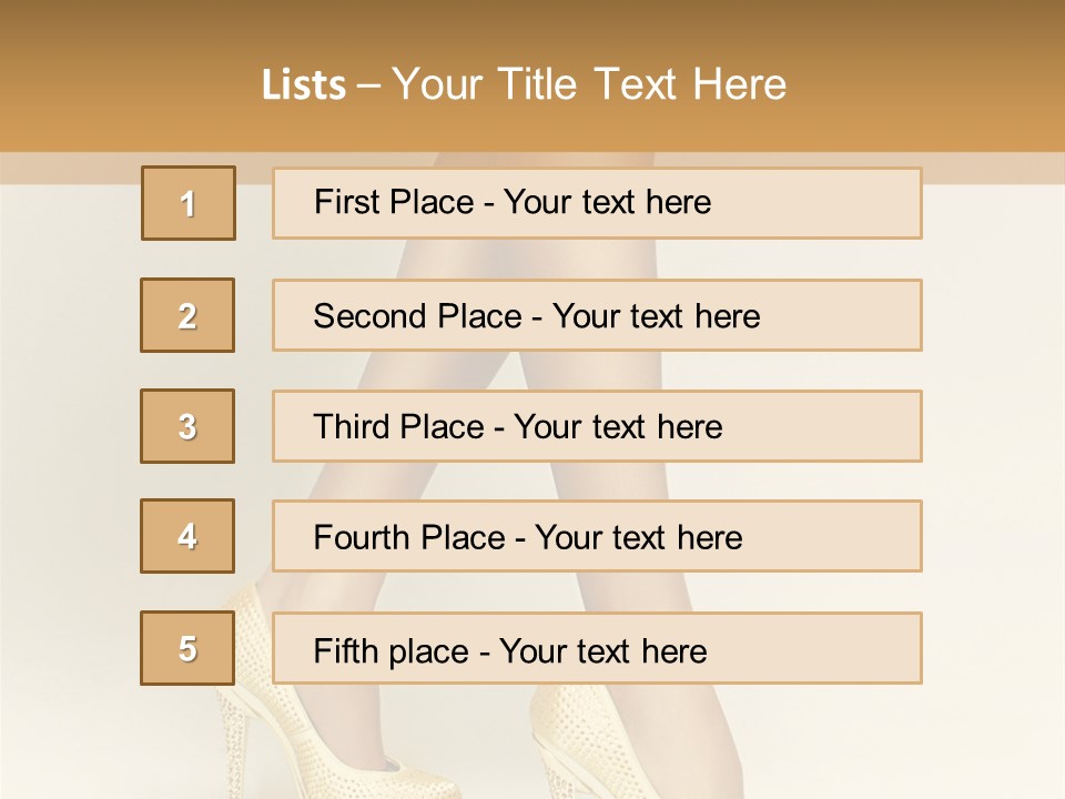Walking Glamour Model PowerPoint Template