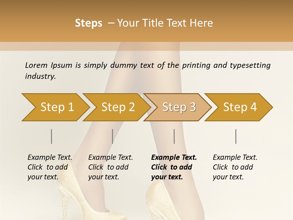 Walking Glamour Model PowerPoint Template