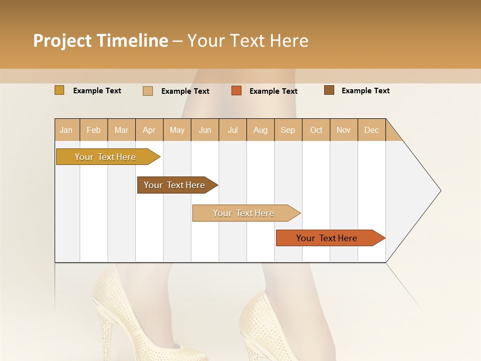 Walking Glamour Model PowerPoint Template