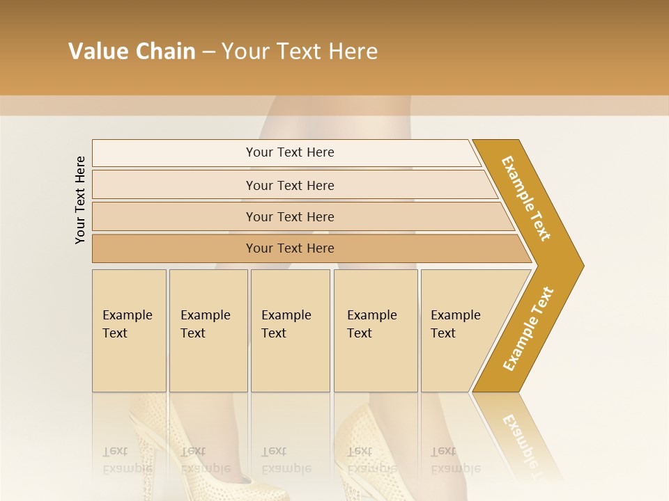 Walking Glamour Model PowerPoint Template