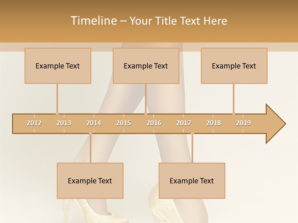 Walking Glamour Model PowerPoint Template