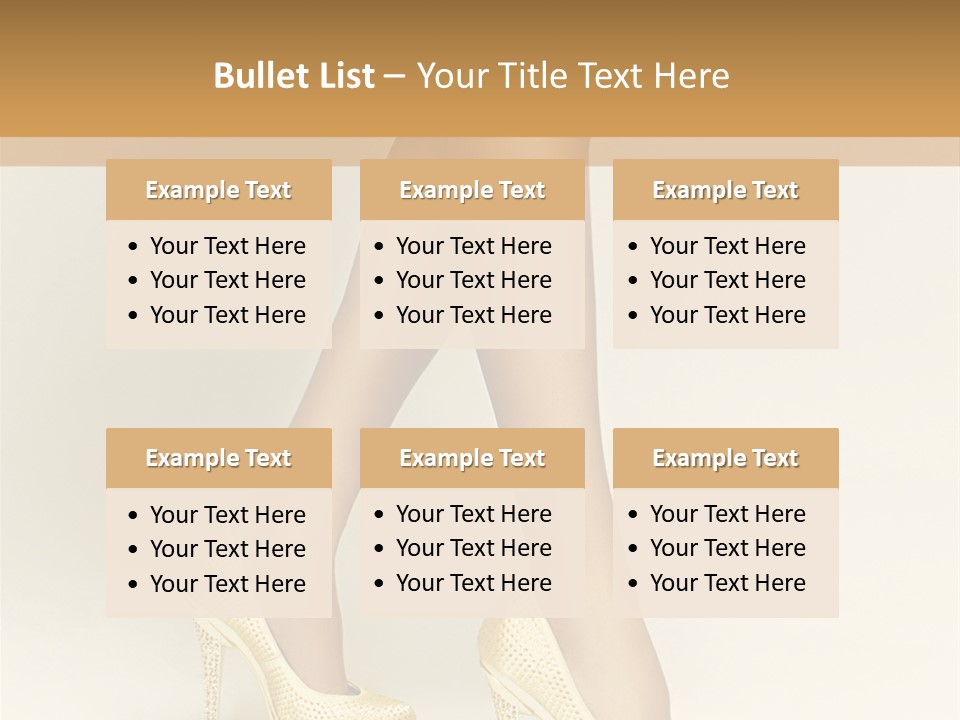 Walking Glamour Model PowerPoint Template