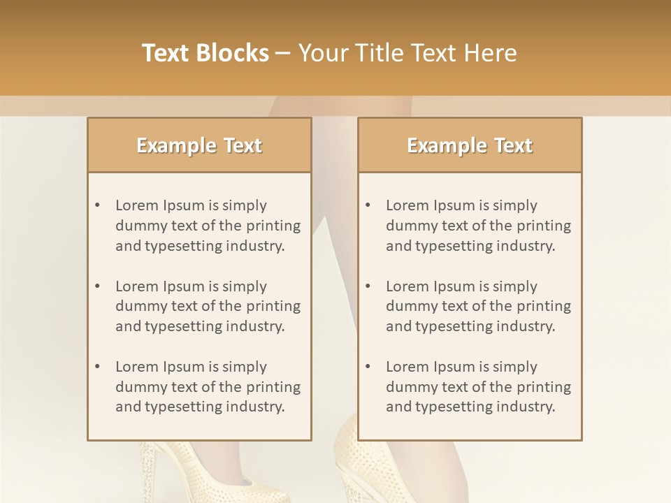 Walking Glamour Model PowerPoint Template