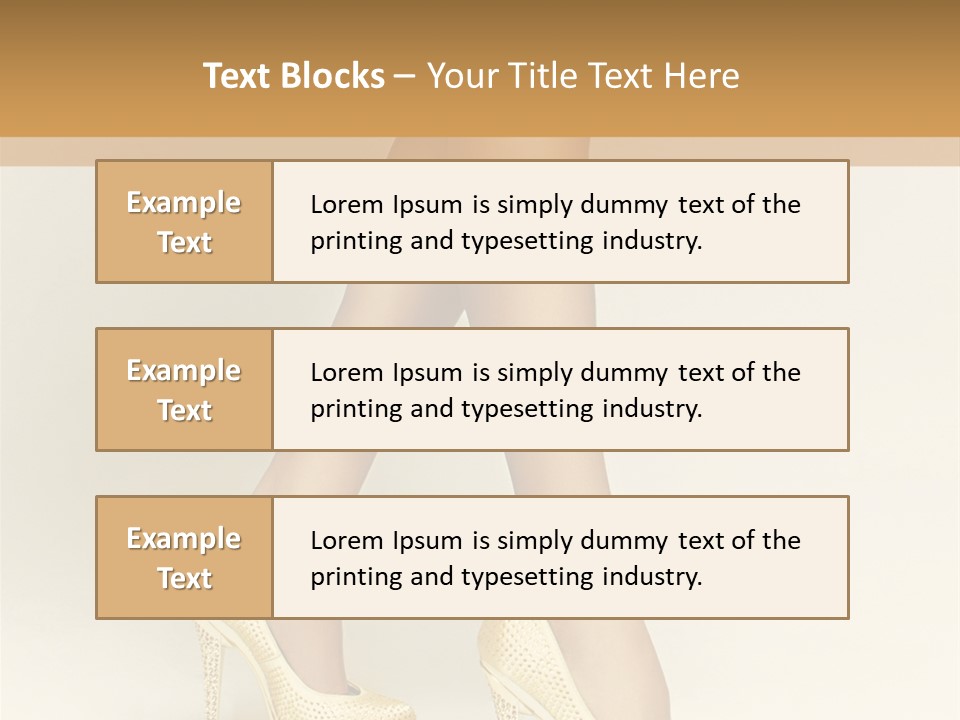 Walking Glamour Model PowerPoint Template