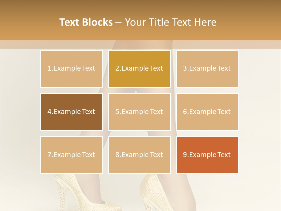 Walking Glamour Model PowerPoint Template