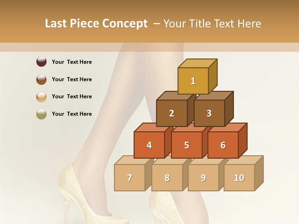 Walking Glamour Model PowerPoint Template