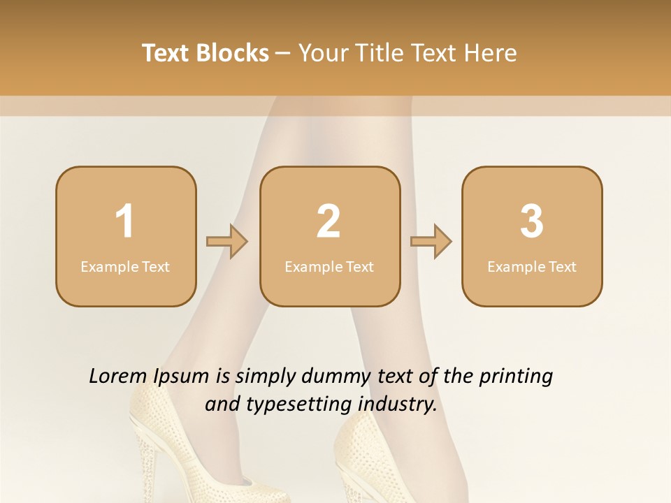 Walking Glamour Model PowerPoint Template