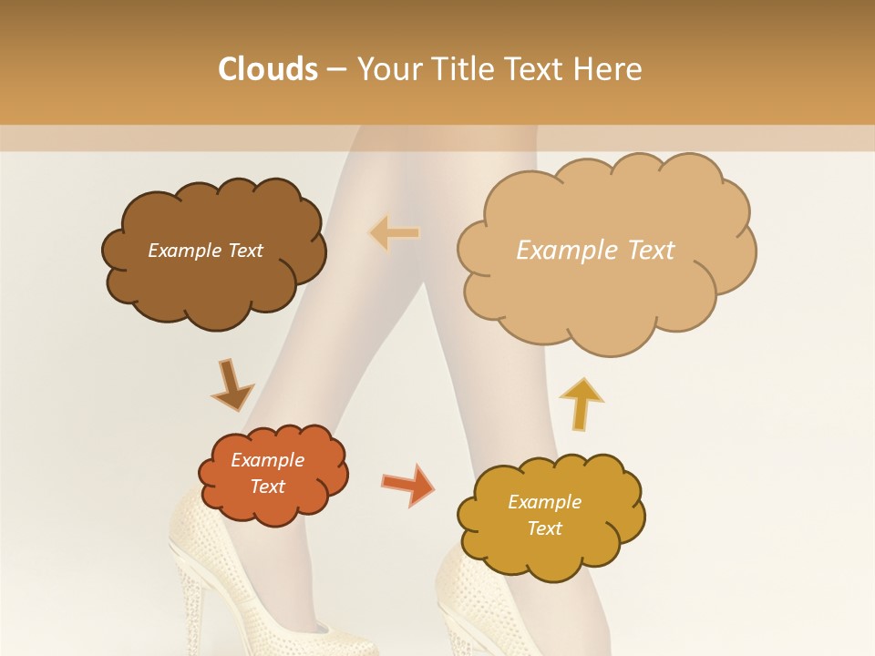 Walking Glamour Model PowerPoint Template