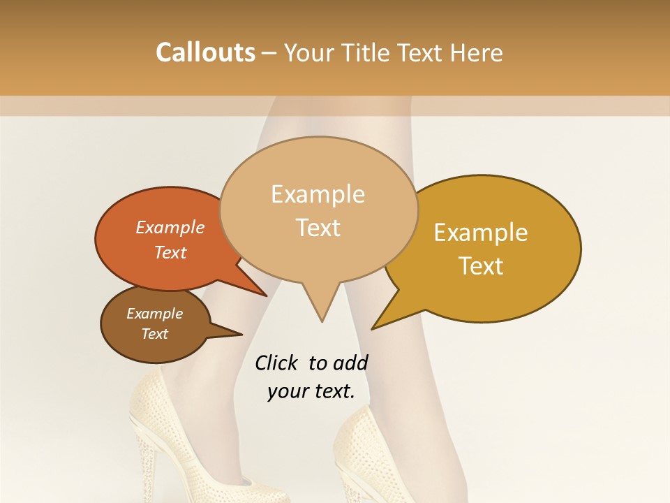 Walking Glamour Model PowerPoint Template