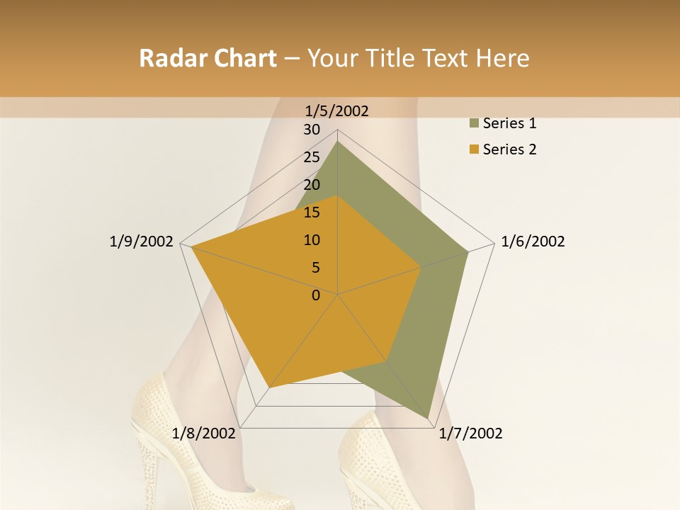 Walking Glamour Model PowerPoint Template