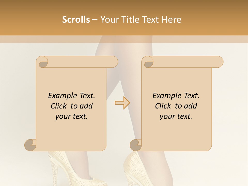 Walking Glamour Model PowerPoint Template