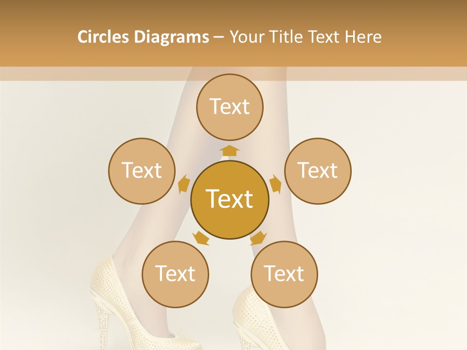 Walking Glamour Model PowerPoint Template