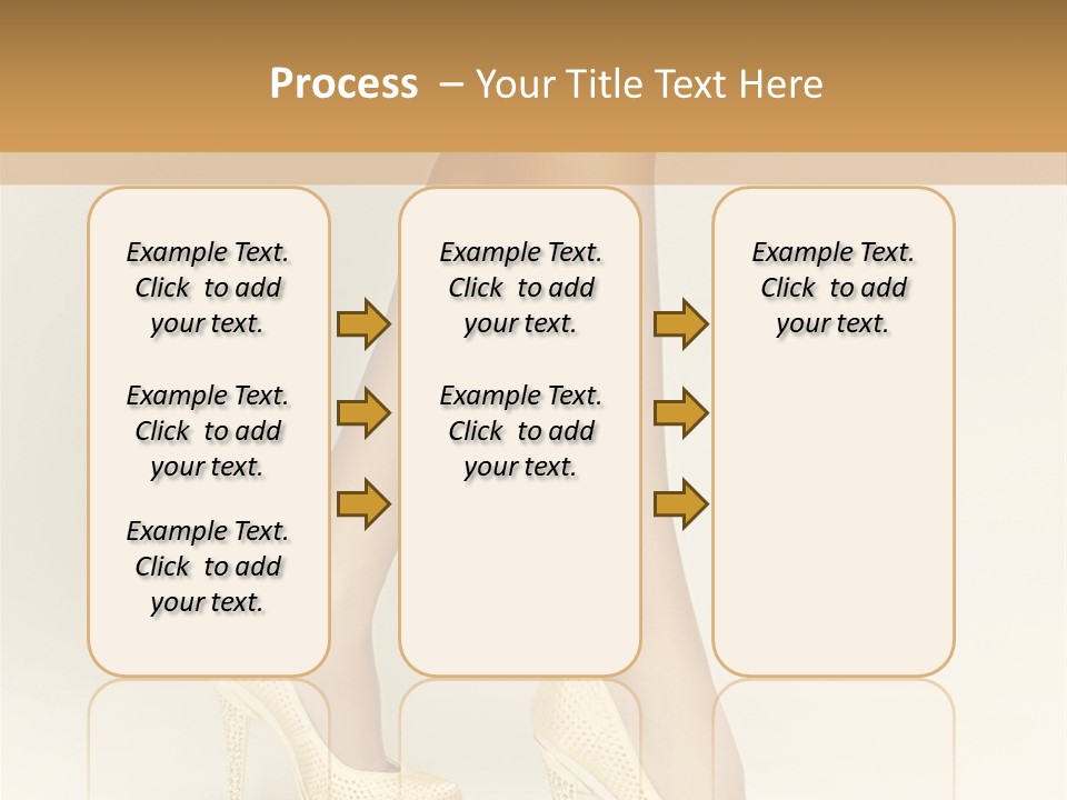 Walking Glamour Model PowerPoint Template