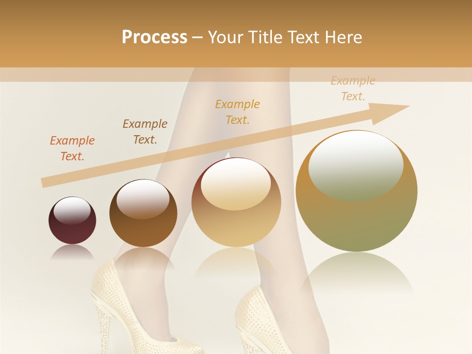 Walking Glamour Model PowerPoint Template