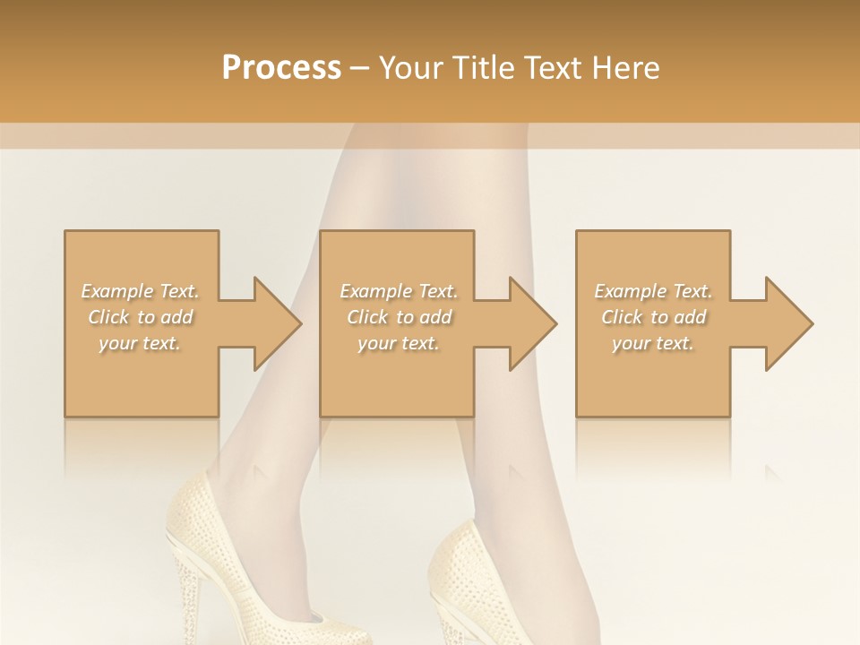 Walking Glamour Model PowerPoint Template