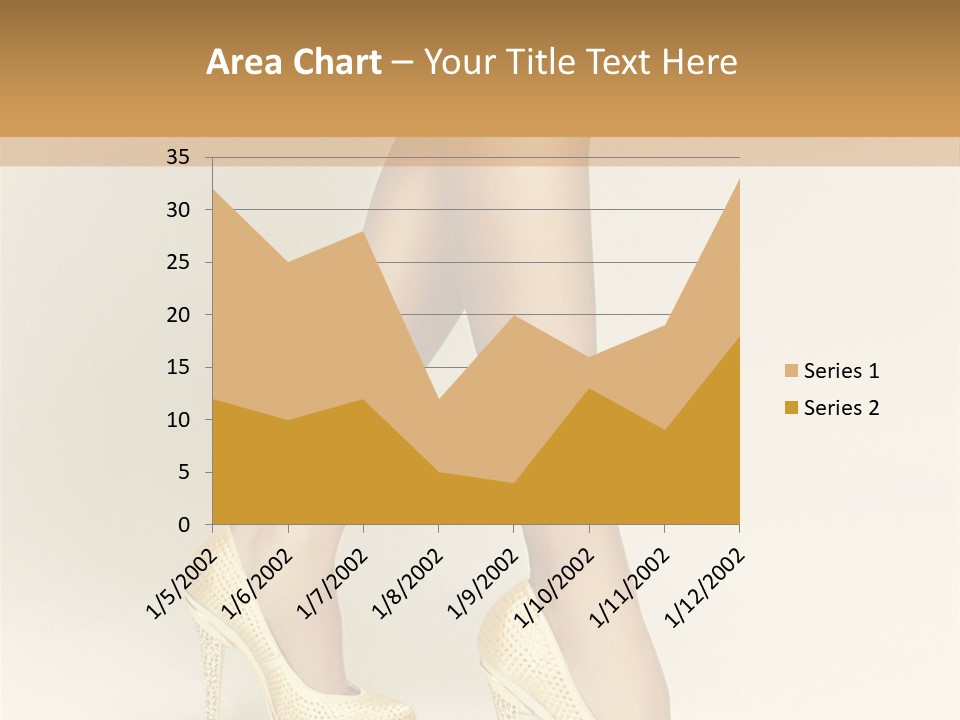 Walking Glamour Model PowerPoint Template