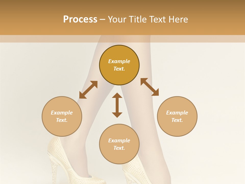 Walking Glamour Model PowerPoint Template