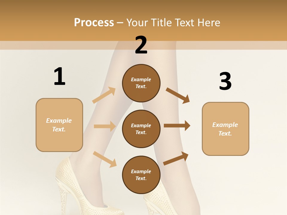 Walking Glamour Model PowerPoint Template