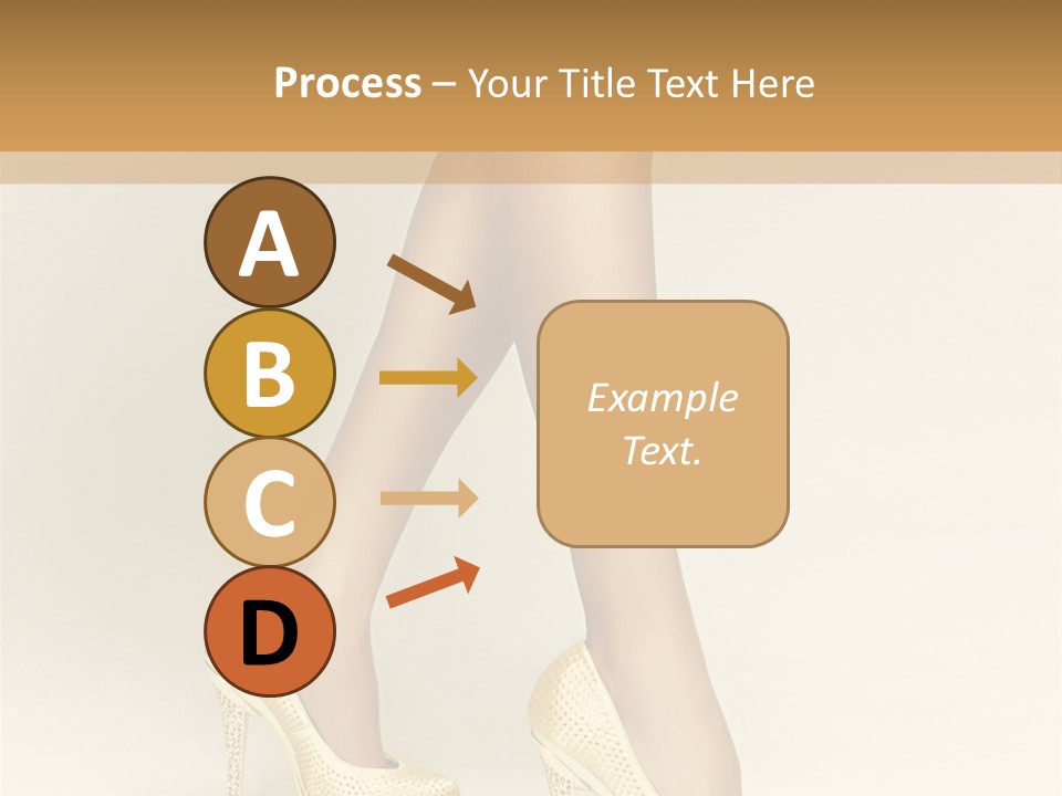 Walking Glamour Model PowerPoint Template