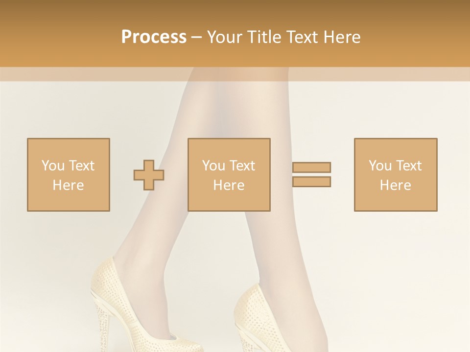 Walking Glamour Model PowerPoint Template