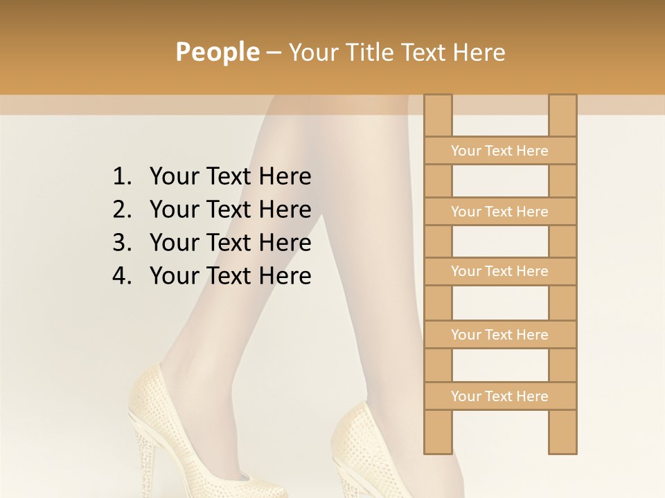 Walking Glamour Model PowerPoint Template