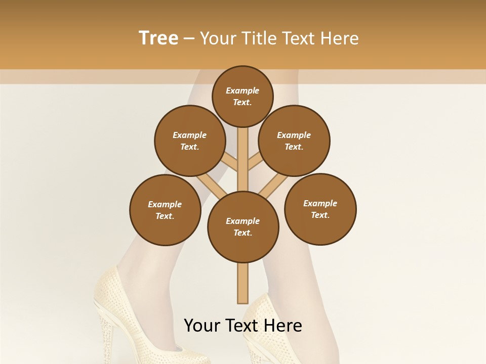 Walking Glamour Model PowerPoint Template