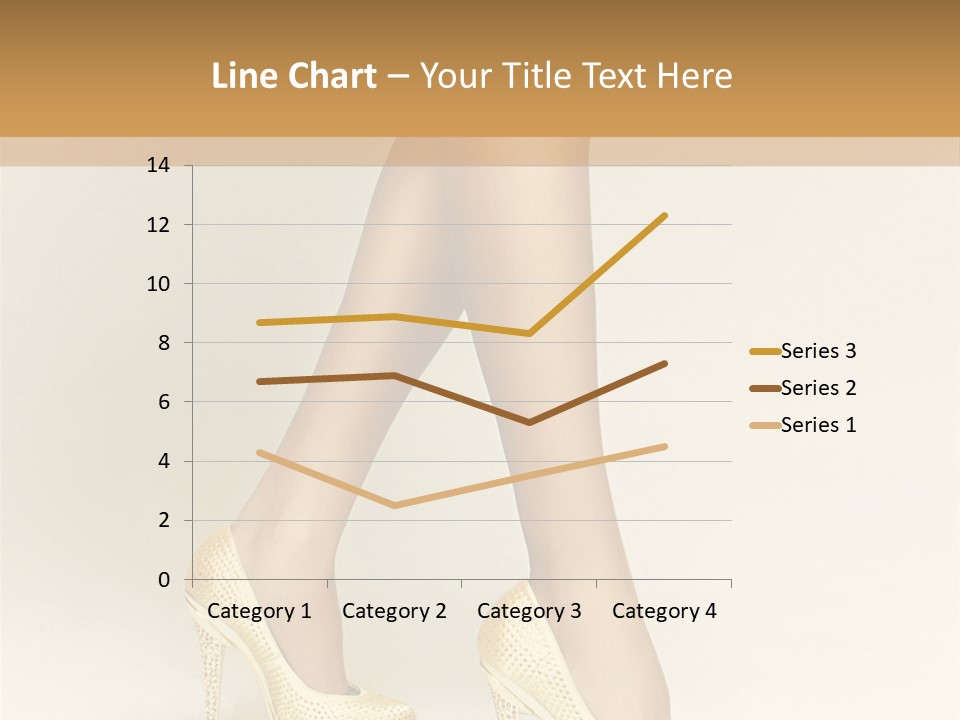 Walking Glamour Model PowerPoint Template