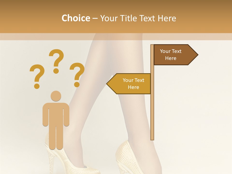 Walking Glamour Model PowerPoint Template