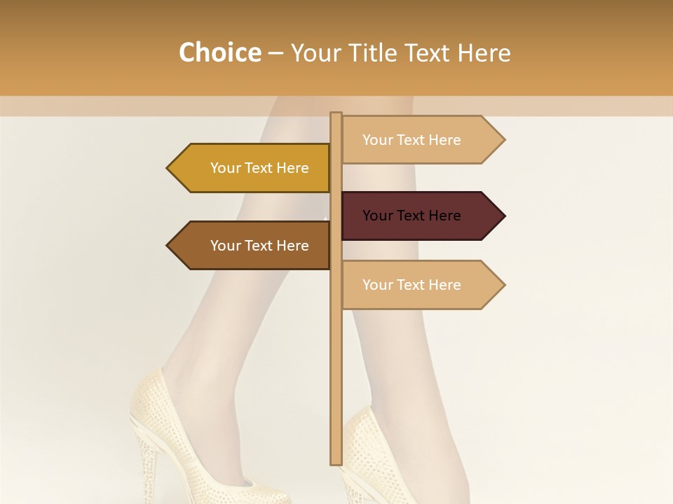 Walking Glamour Model PowerPoint Template