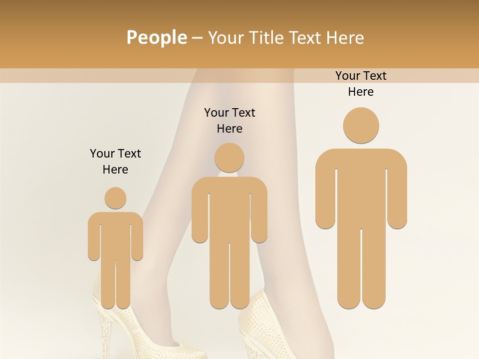 Walking Glamour Model PowerPoint Template