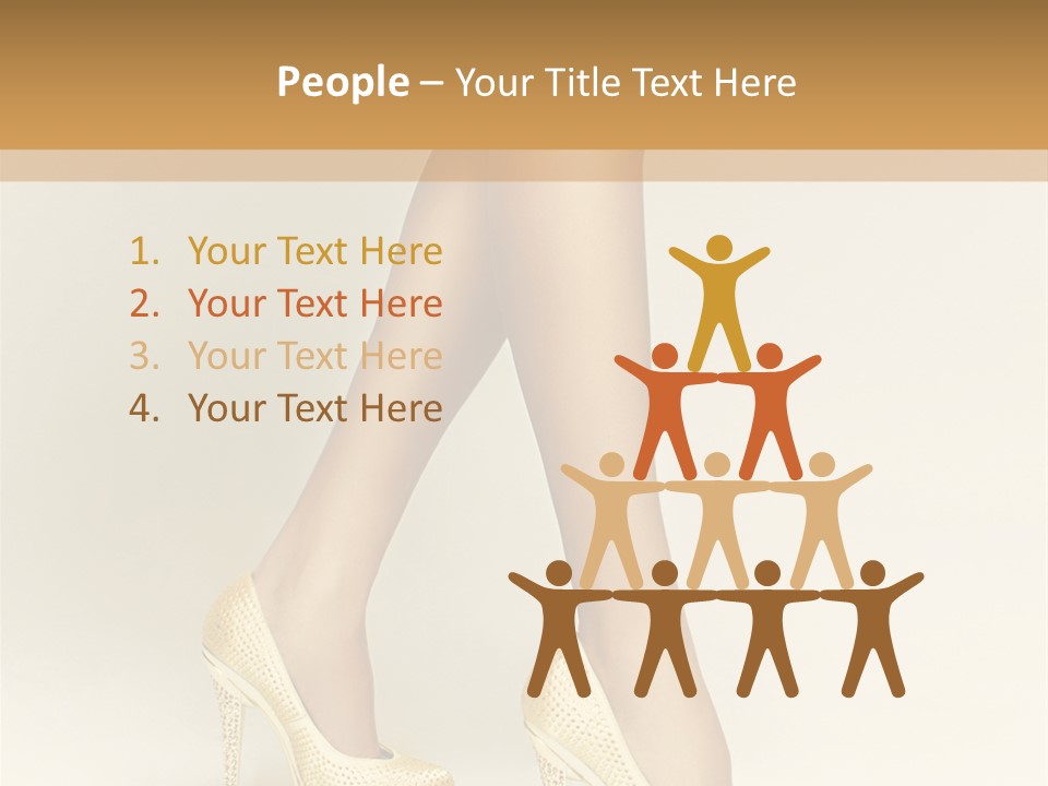 Walking Glamour Model PowerPoint Template