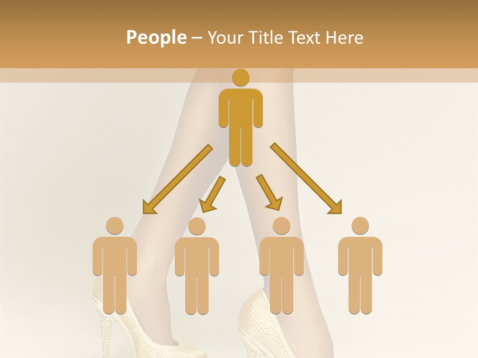 Walking Glamour Model PowerPoint Template