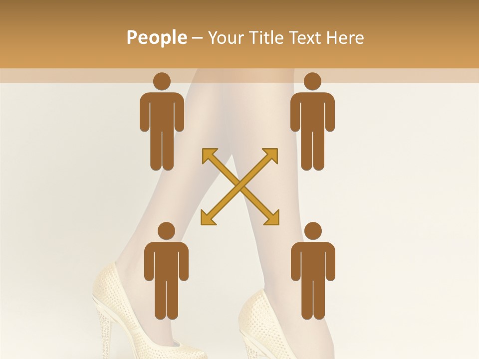 Walking Glamour Model PowerPoint Template