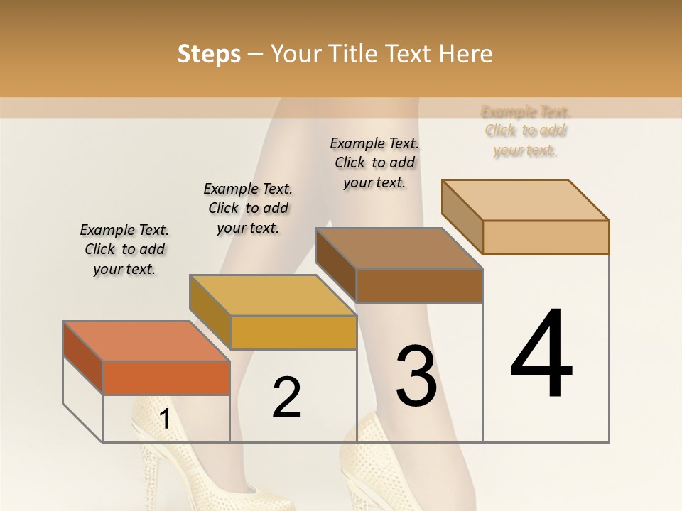 Walking Glamour Model PowerPoint Template