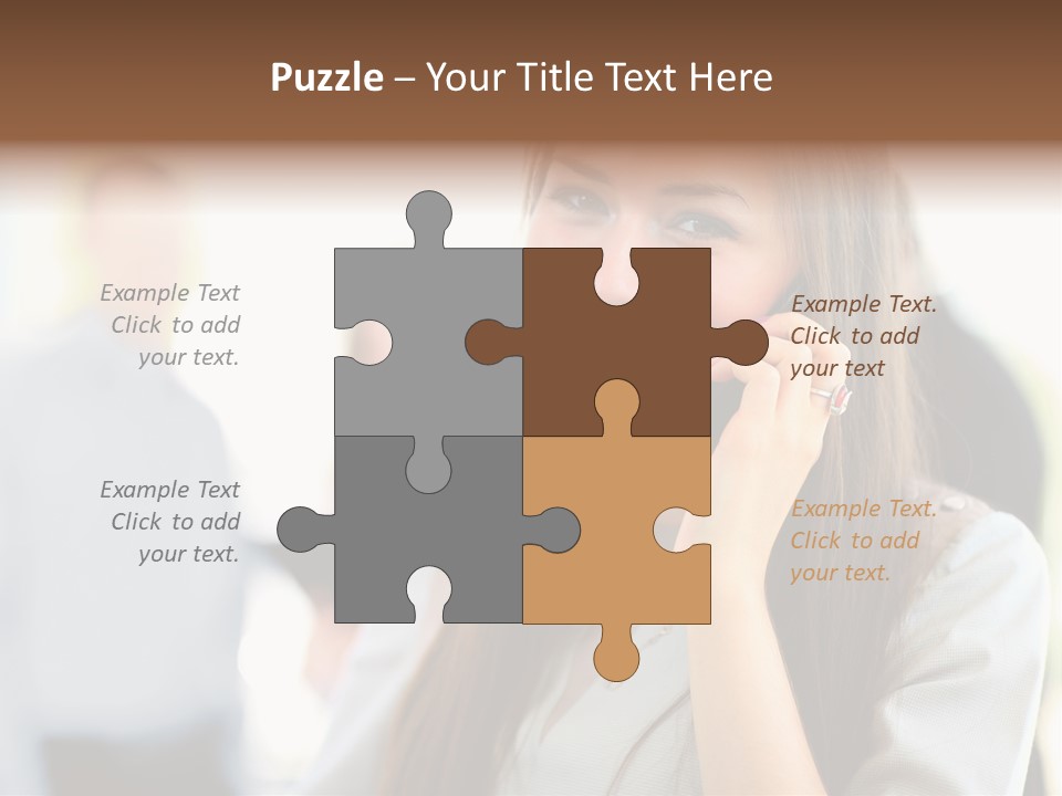 Financial Girl Consultant PowerPoint Template