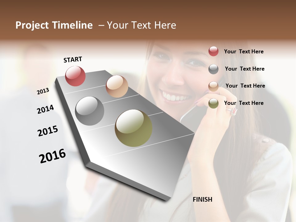 Financial Girl Consultant PowerPoint Template