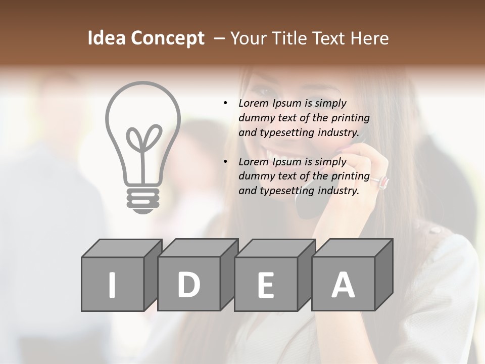 Financial Girl Consultant PowerPoint Template