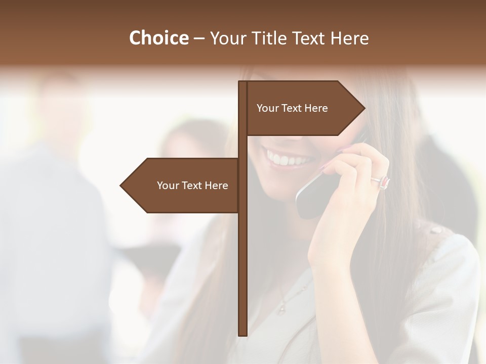 Financial Girl Consultant PowerPoint Template