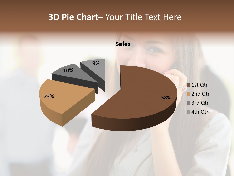 Financial Girl Consultant PowerPoint Template