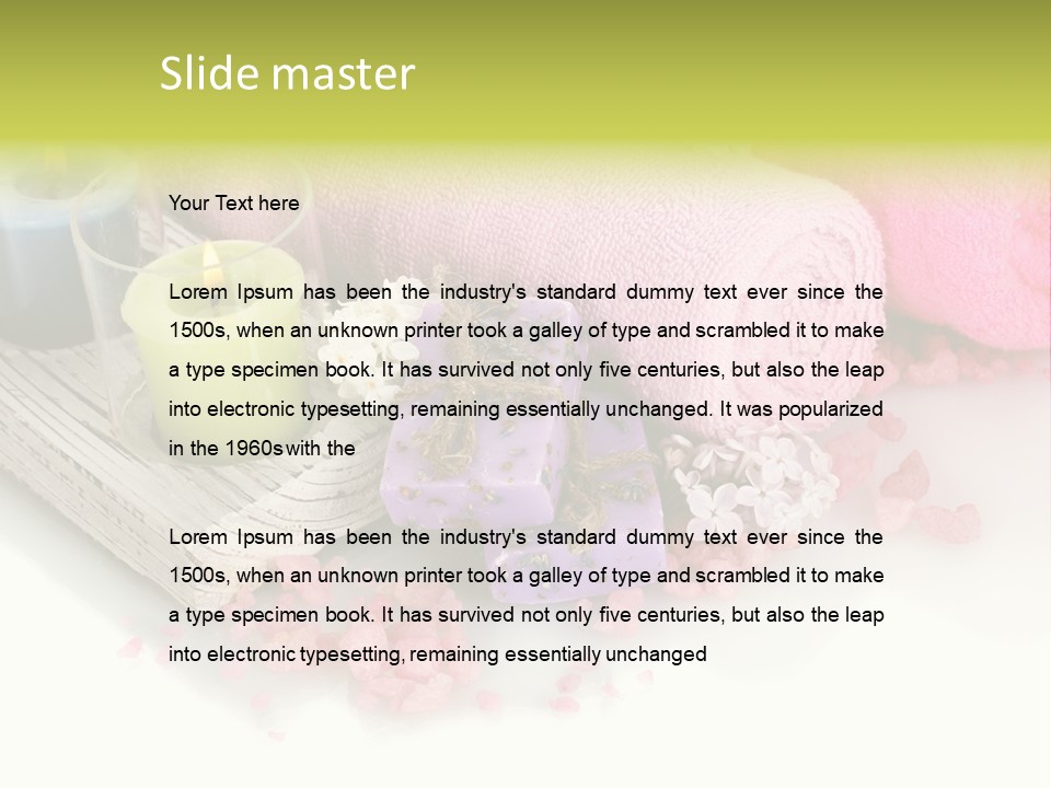 Tradition Towels Aromatherapy PowerPoint Template