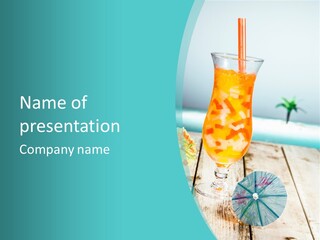 Fruity Milk Beverage PowerPoint Template