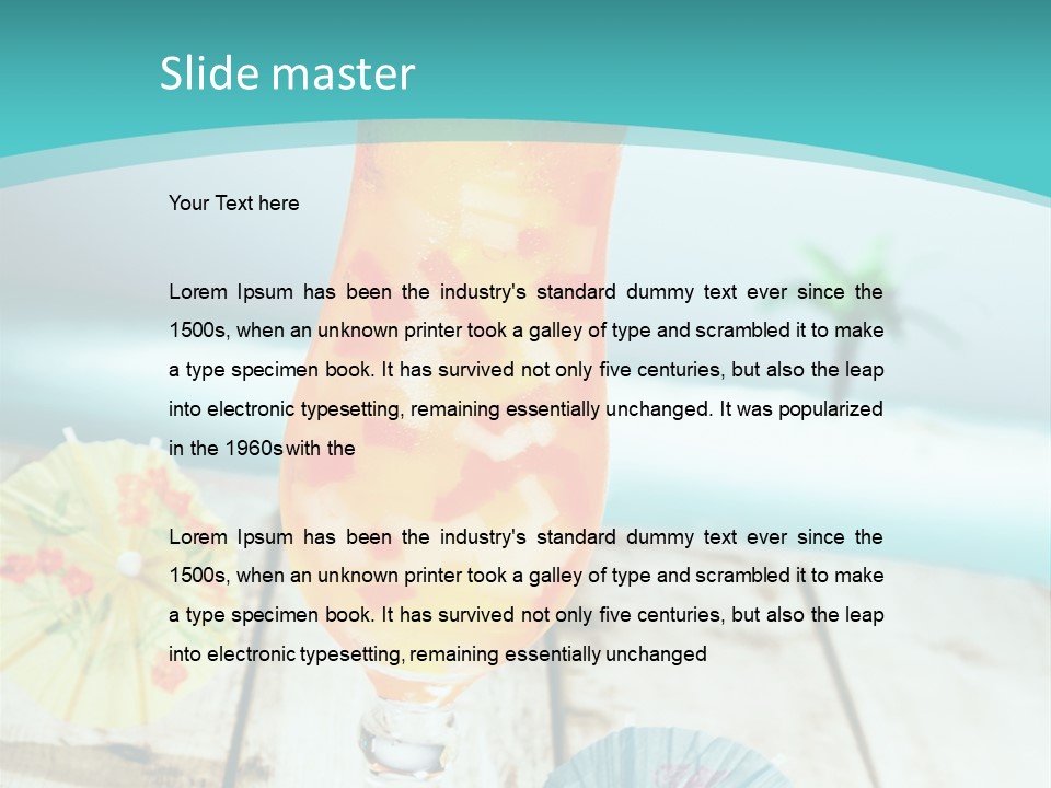 Fruity Milk Beverage PowerPoint Template